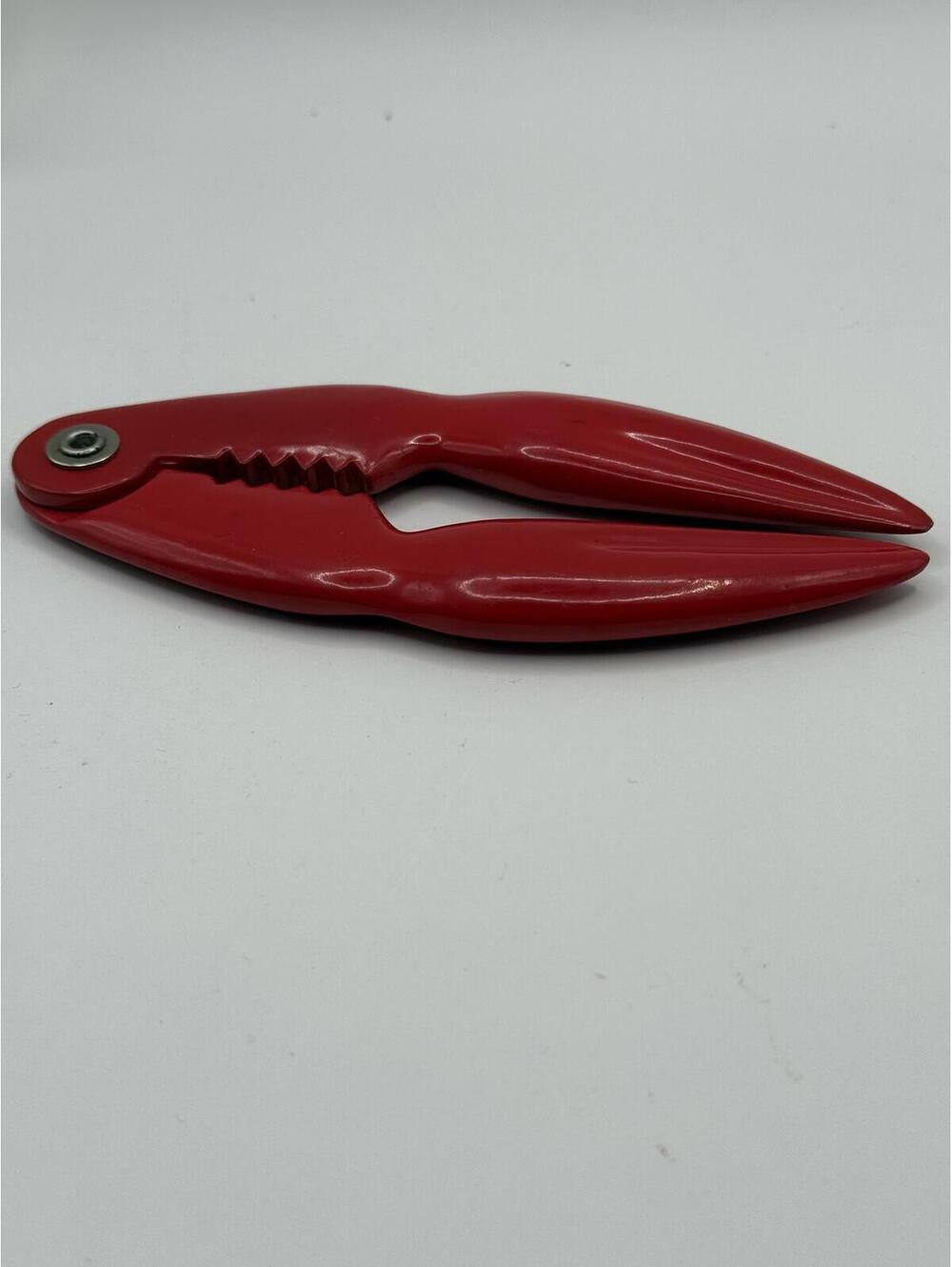 Vintage Red Lobster Shaped Metal Seafood Crab Cracker Nutcracker Tool